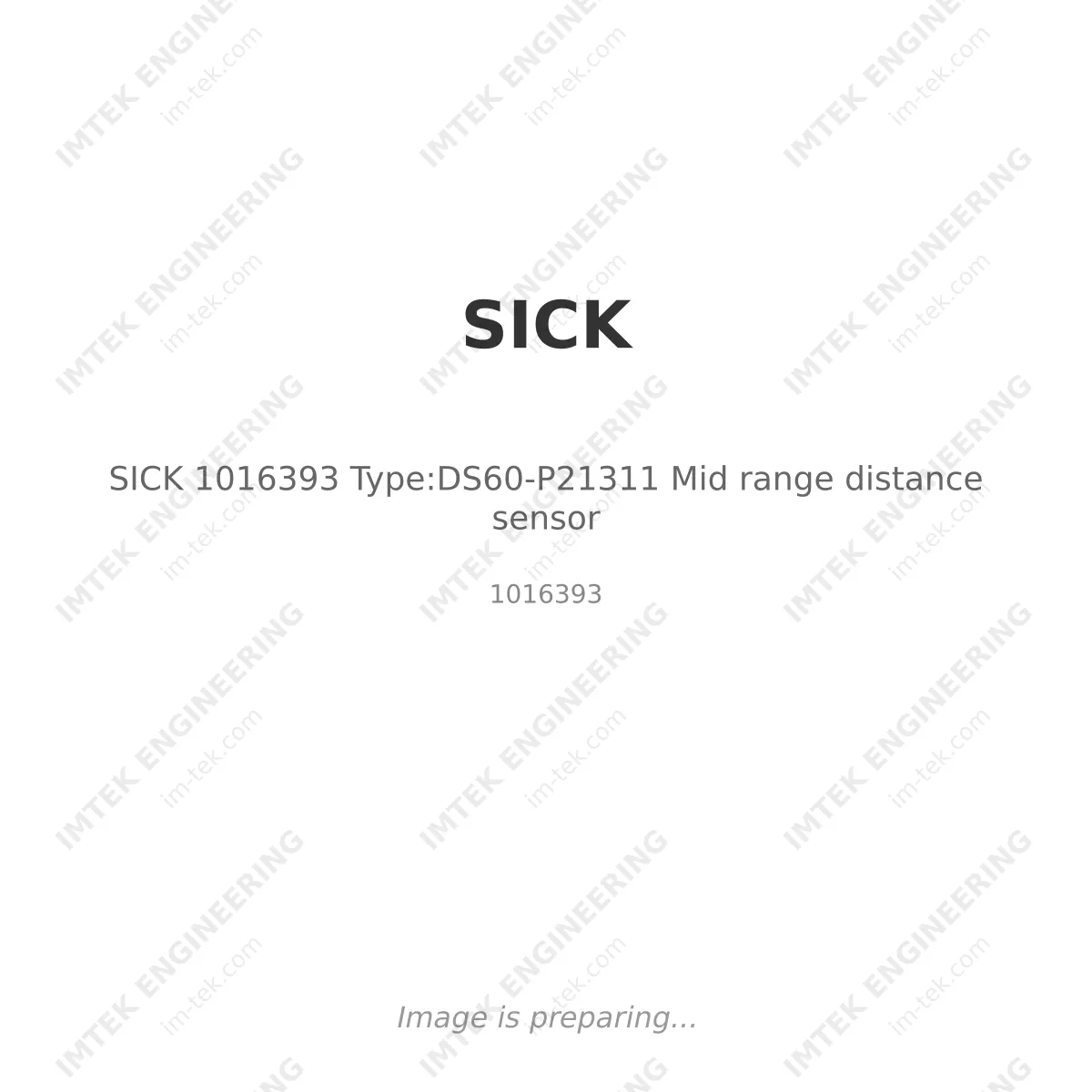 SICK SICK 1016393 Type:DS60-P21311 Mid range distance sensor - 1016393