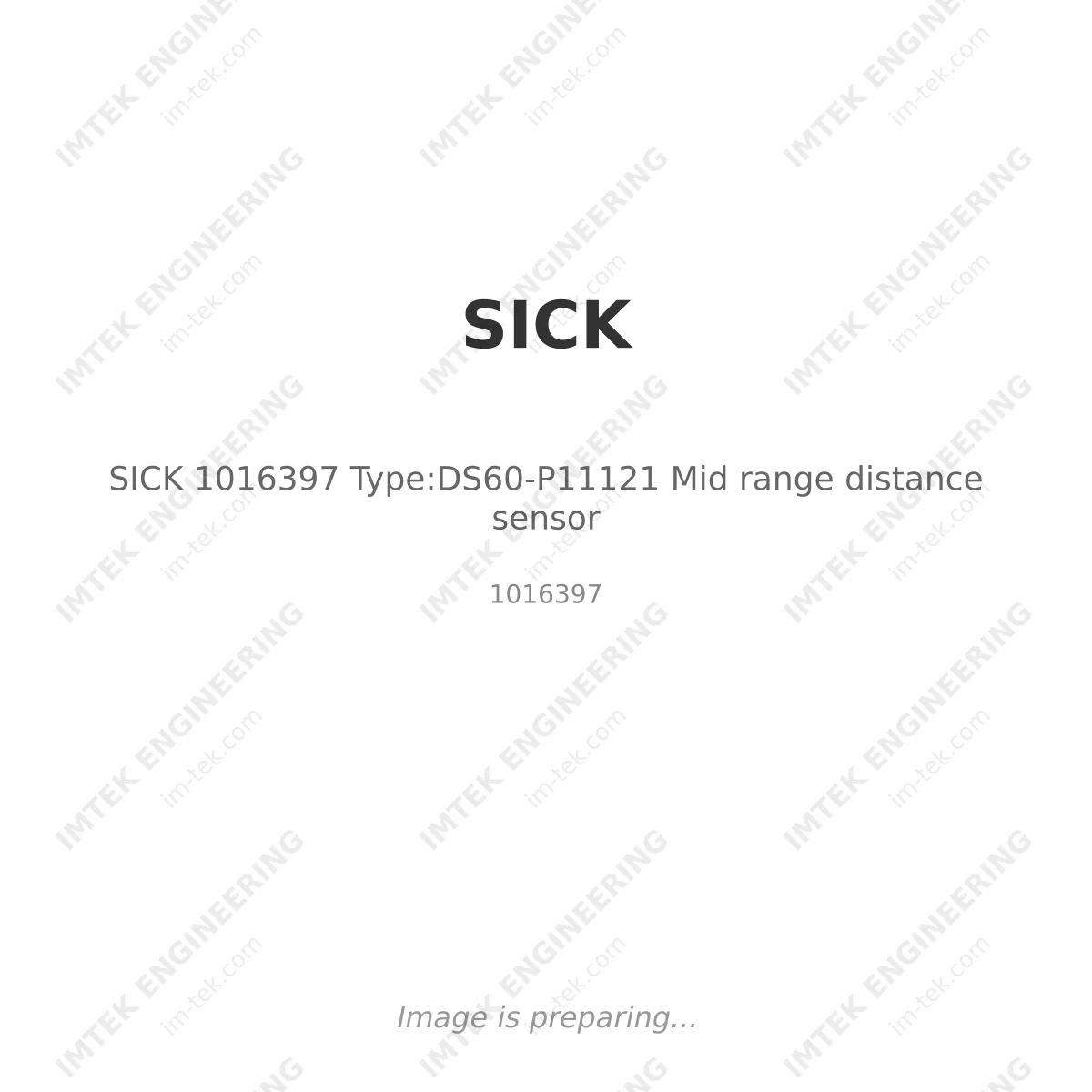 SICK SICK 1016397 Type:DS60-P11121 Mid range distance sensor - 1016397