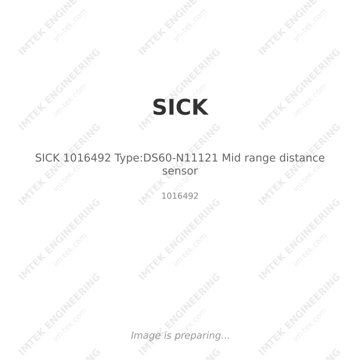 SICK SICK 1016492 Type:DS60-N11121 Mid range distance sensor - 1016492