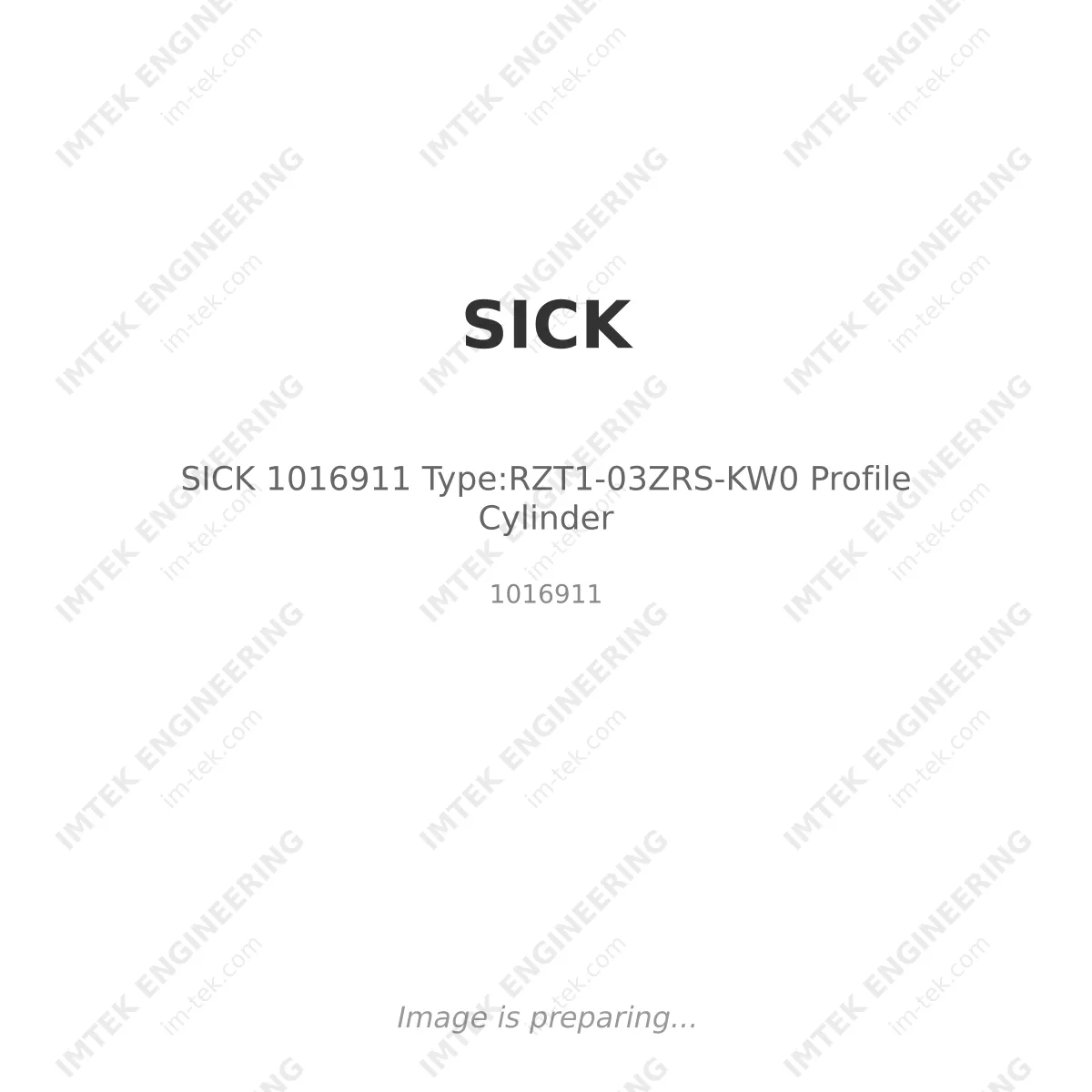 SICK SICK 1016911 Type:RZT1-03ZRS-KW0 Profile Cylinder - 1016911