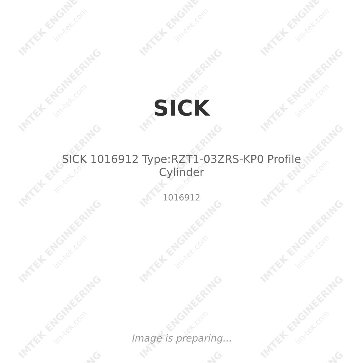 SICK SICK 1016912 Type:RZT1-03ZRS-KP0 Profile Cylinder - 1016912
