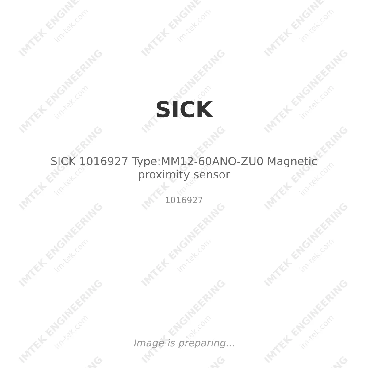 SICK SICK 1016927 Type:MM12-60ANO-ZU0 Magnetic proximity sensor - 1016927