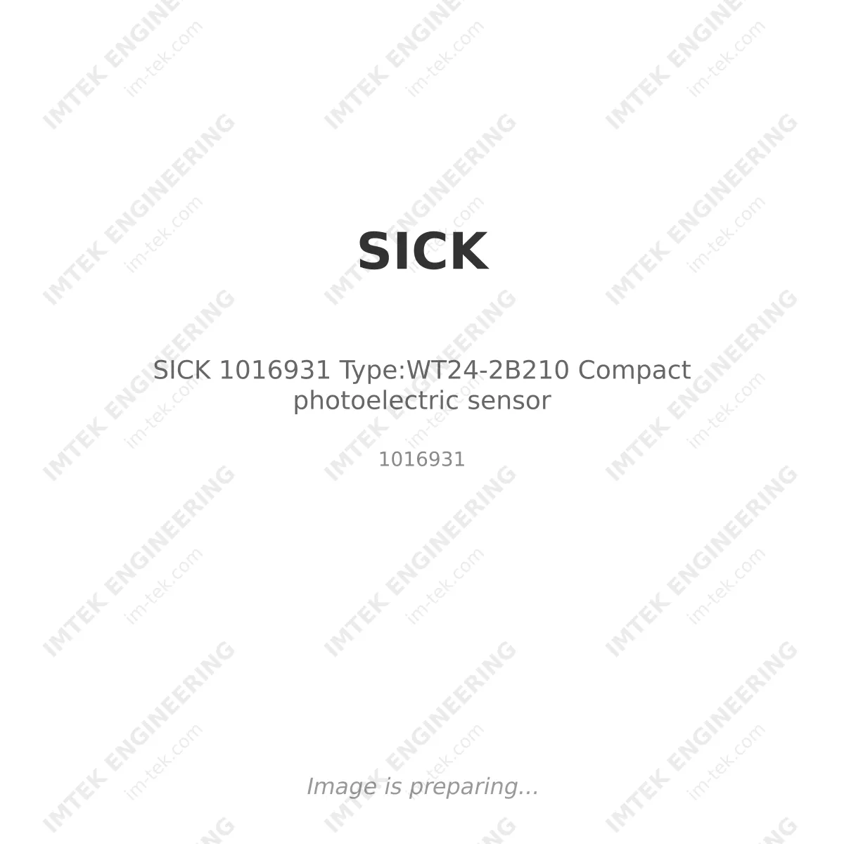 SICK SICK 1016931 Type:WT24-2B210 Compact photoelectric sensor - 1016931