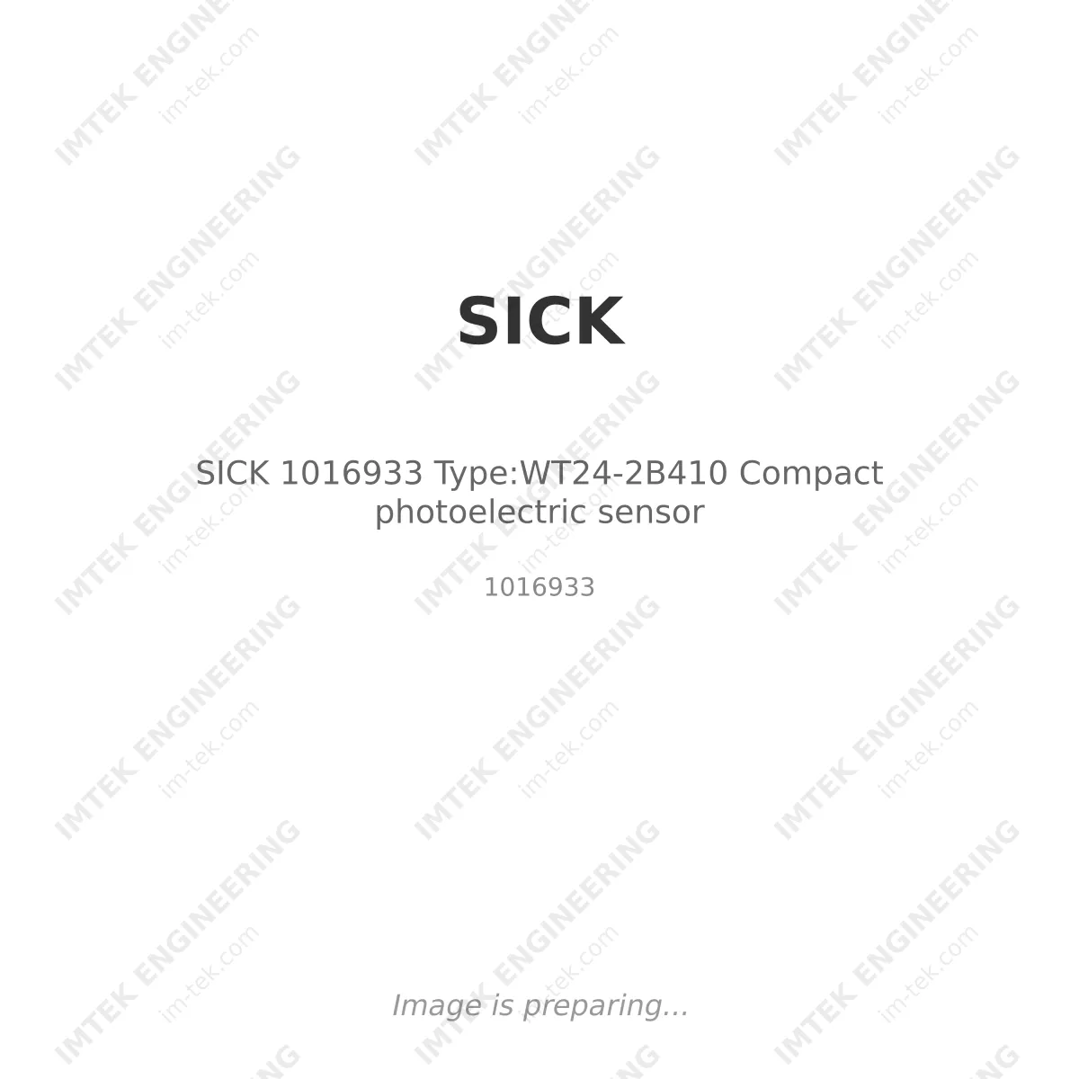 SICK SICK 1016933 Type:WT24-2B410 Compact photoelectric sensor - 1016933