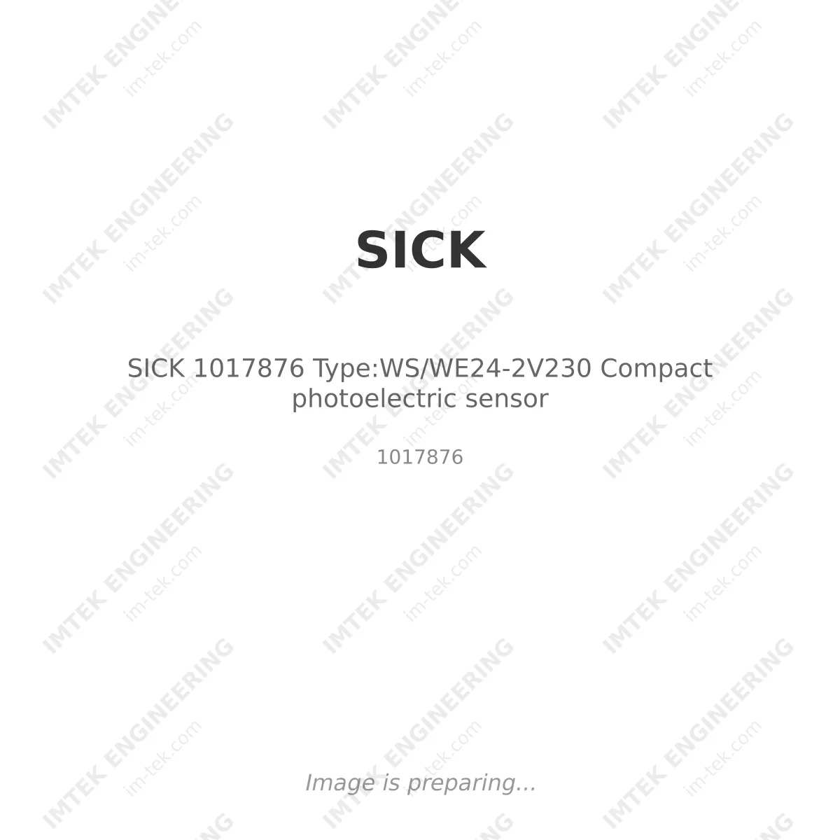 SICK SICK 1017876 Type:WS/WE24-2V230 Compact photoelectric sensor - 1017876