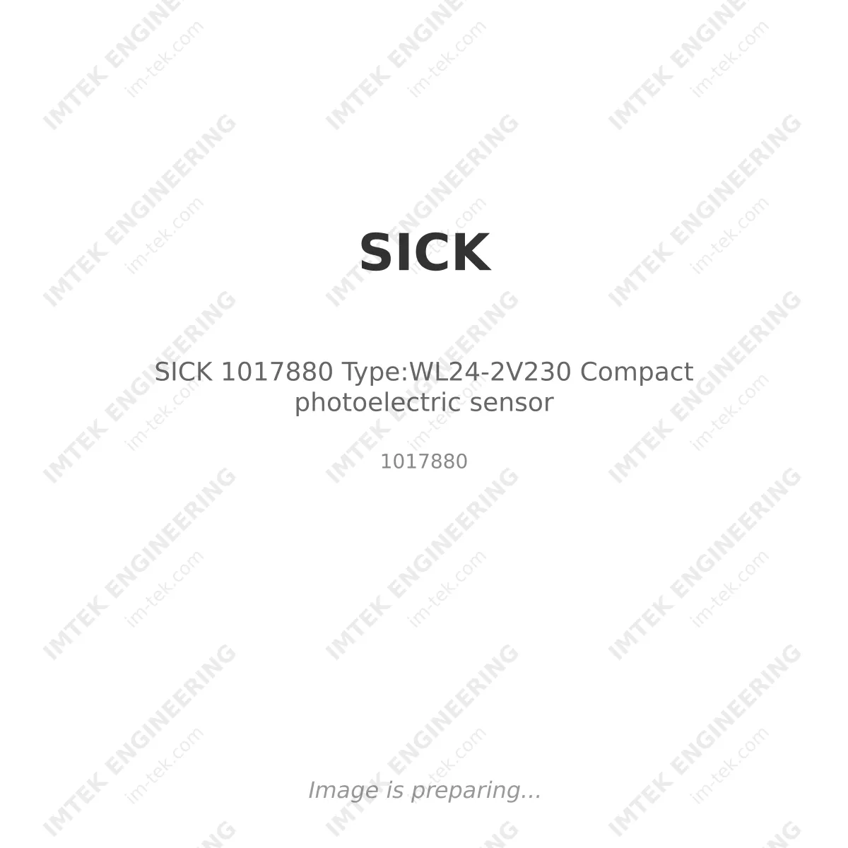 SICK SICK 1017880 Type:WL24-2V230 Compact photoelectric sensor - 1017880