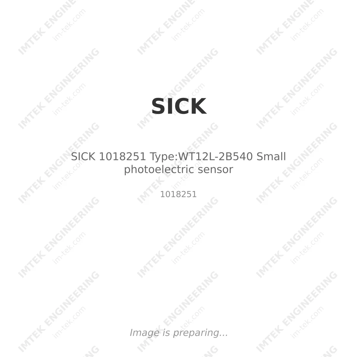 SICK SICK 1018251 Type:WT12L-2B540 Small photoelectric sensor - 1018251