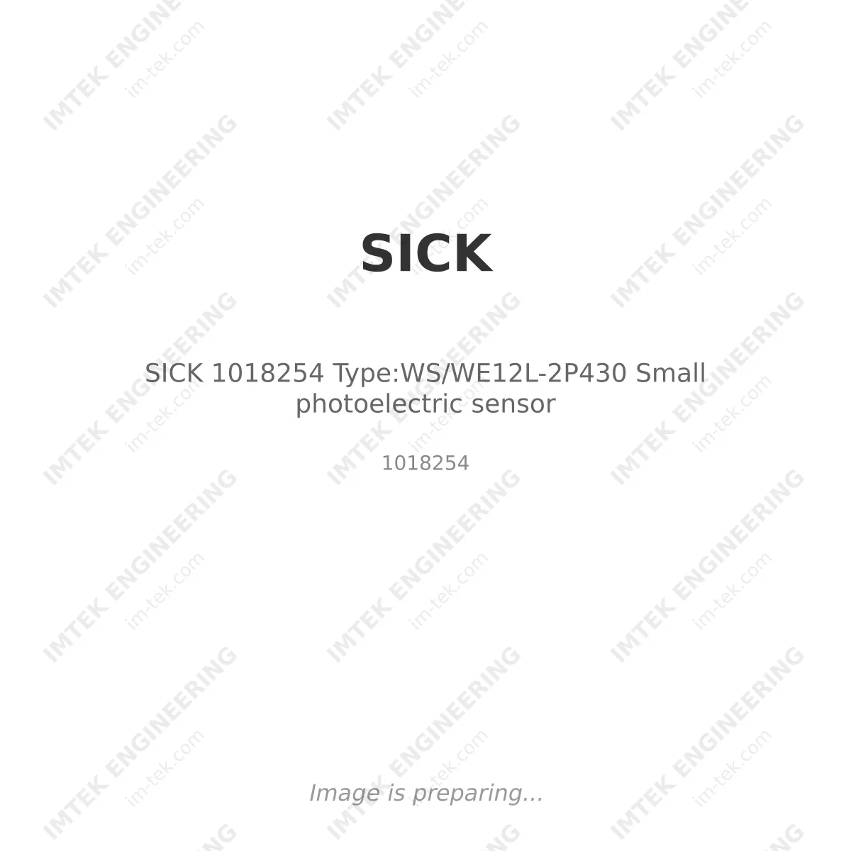 SICK SICK 1018254 Type:WS/WE12L-2P430 Small photoelectric sensor - 1018254