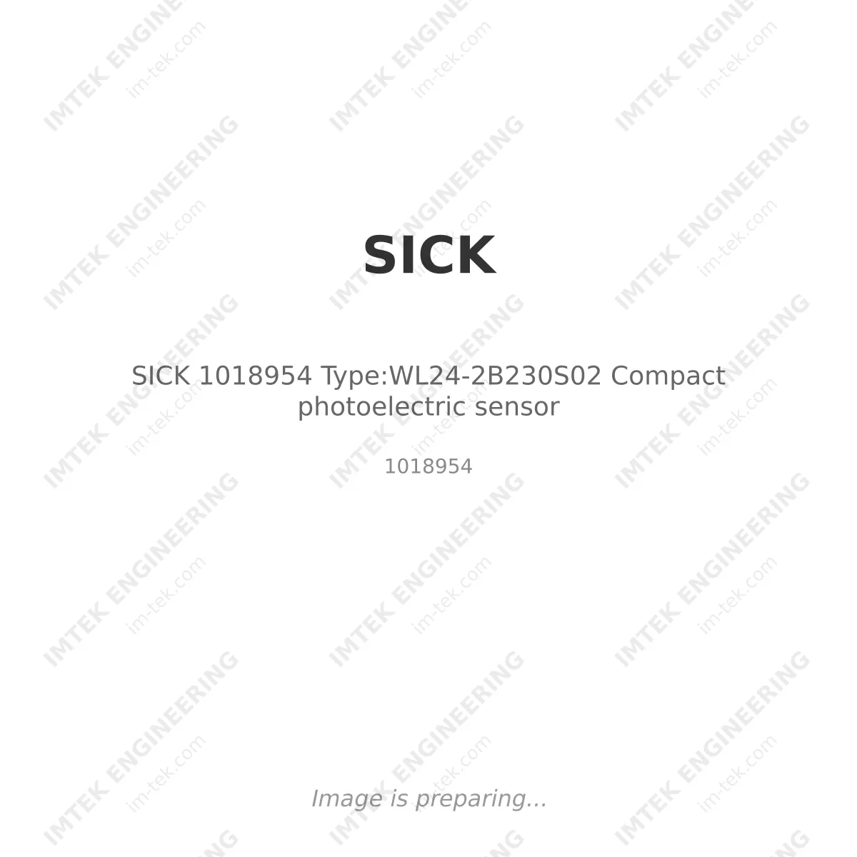 SICK SICK 1018954 Type:WL24-2B230S02 Compact photoelectric sensor - 1018954