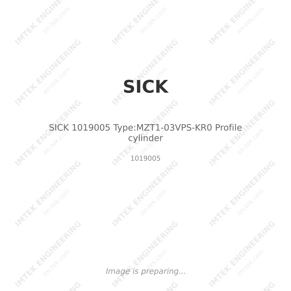 SICK SICK 1019005 Type:MZT1-03VPS-KR0 Profile cylinder - 1019005