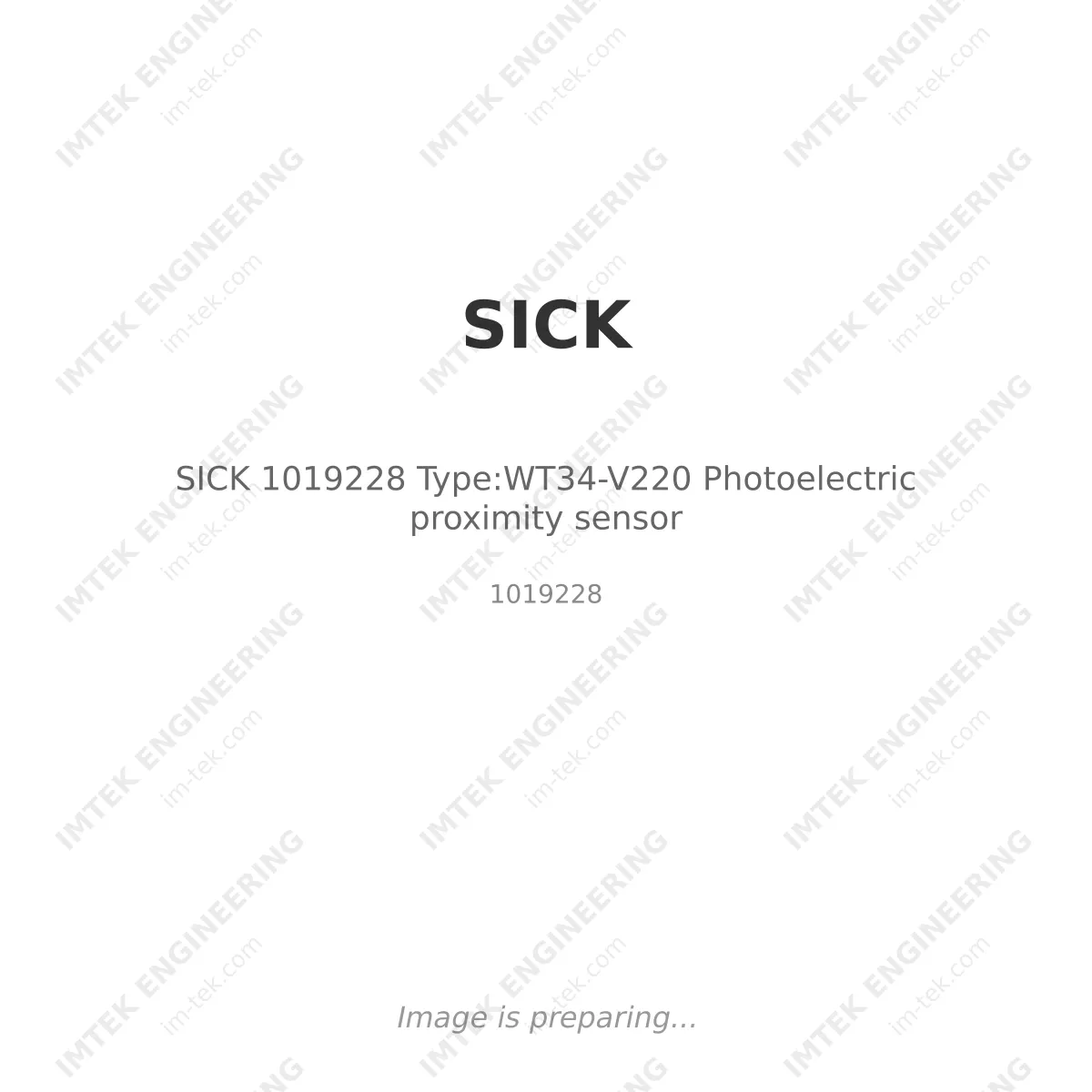 SICK SICK 1019228 Type:WT34-V220 Photoelectric proximity sensor - 1019228