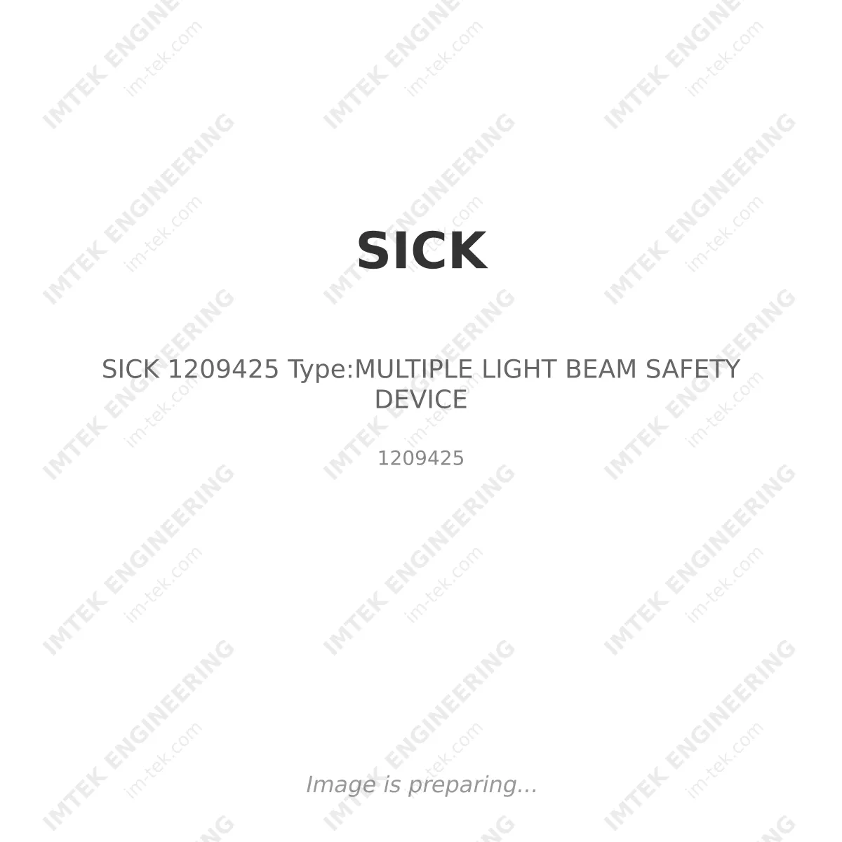 SICK SICK 1209425 Type:MULTIPLE LIGHT BEAM SAFETY DEVICE - 1209425
