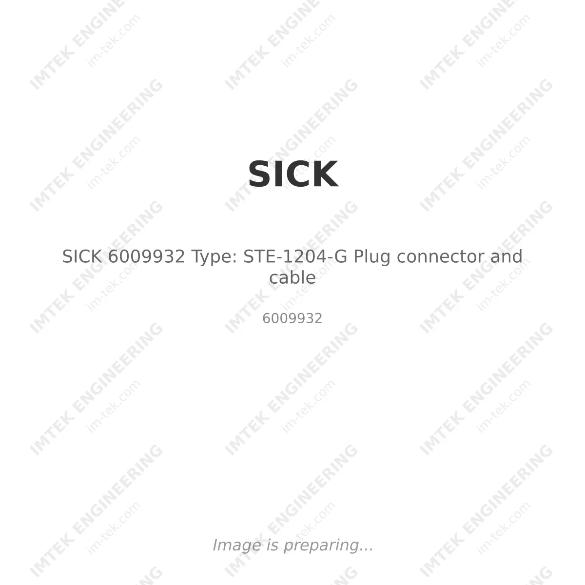 SICK SICK 6009932 Type: STE-1204-G Plug connector and cable - 6009932