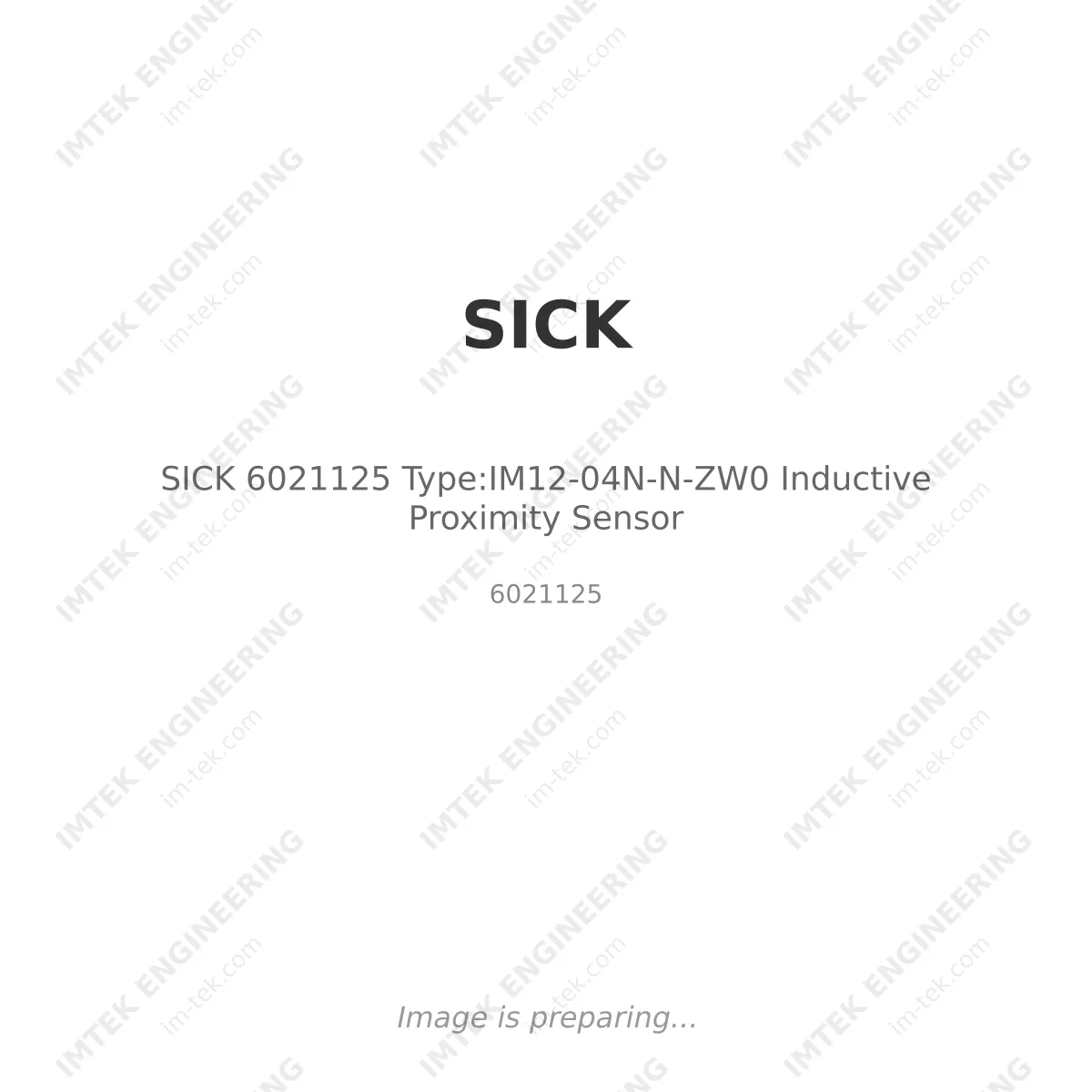 SICK SICK 6021125 Type:IM12-04N-N-ZW0 Inductive Proximity Sensor - 6021125