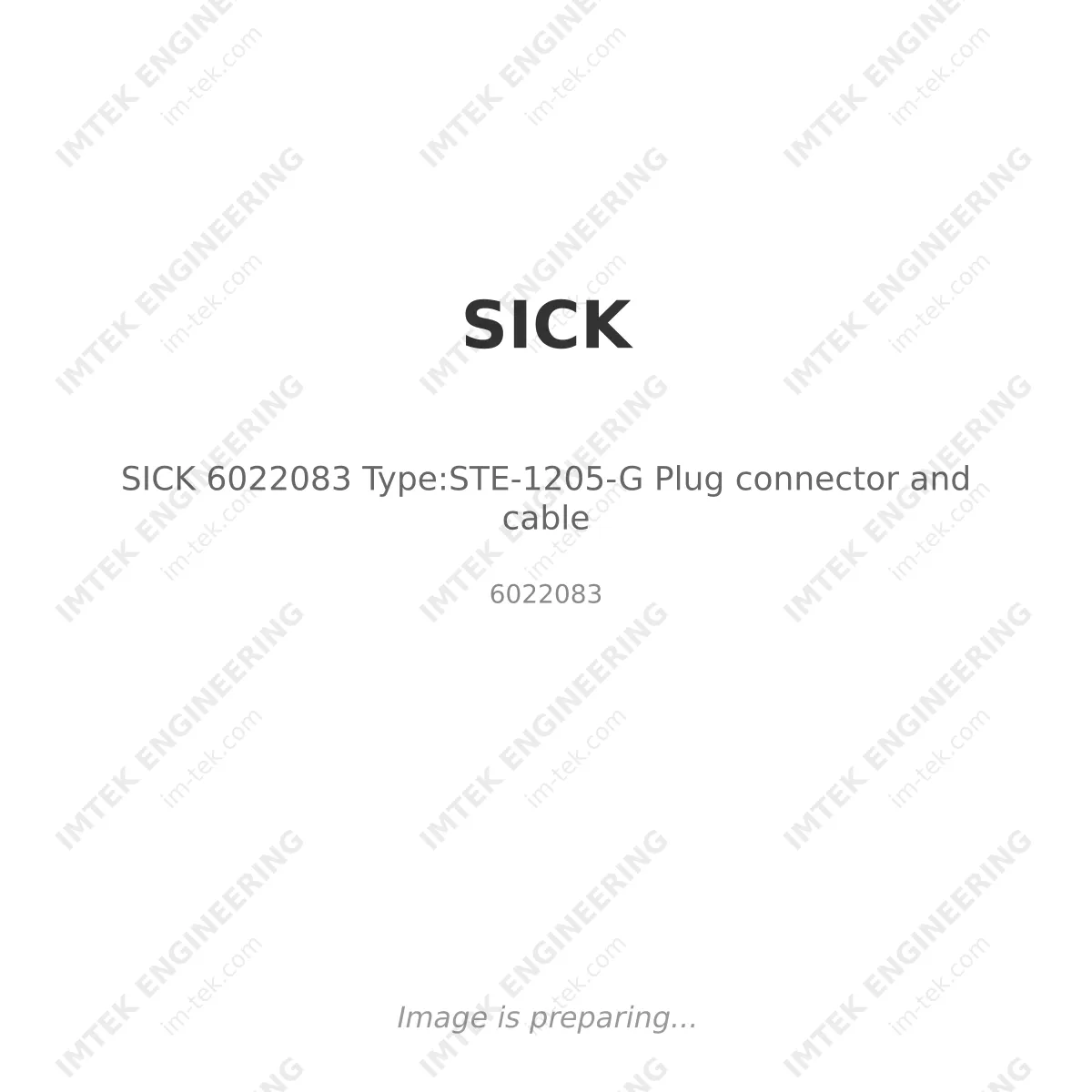 SICK SICK 6022083 Type:STE-1205-G Plug connector and cable - 6022083