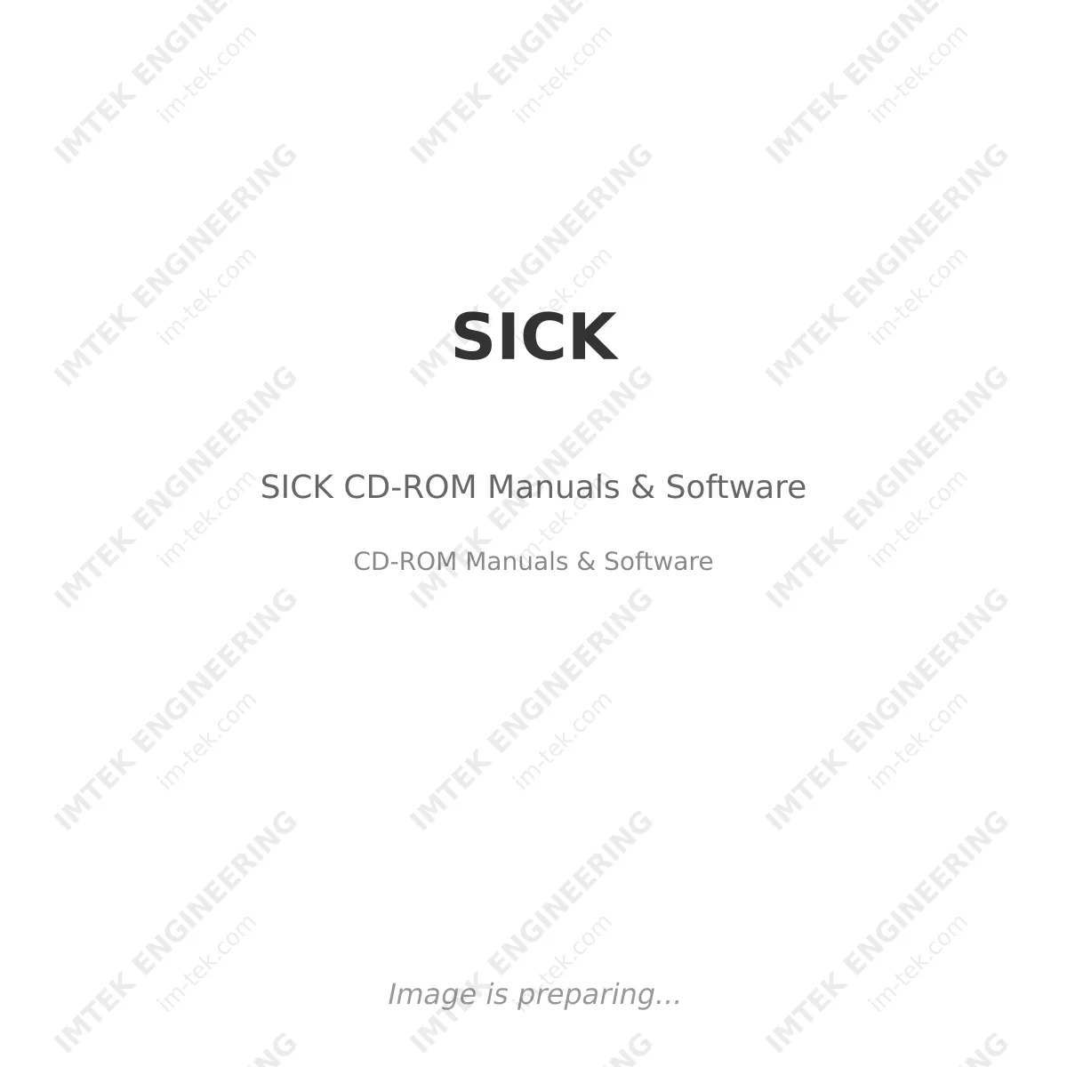SICK SICK CD-ROM Manuals & Software - CD-ROM Manuals & Software