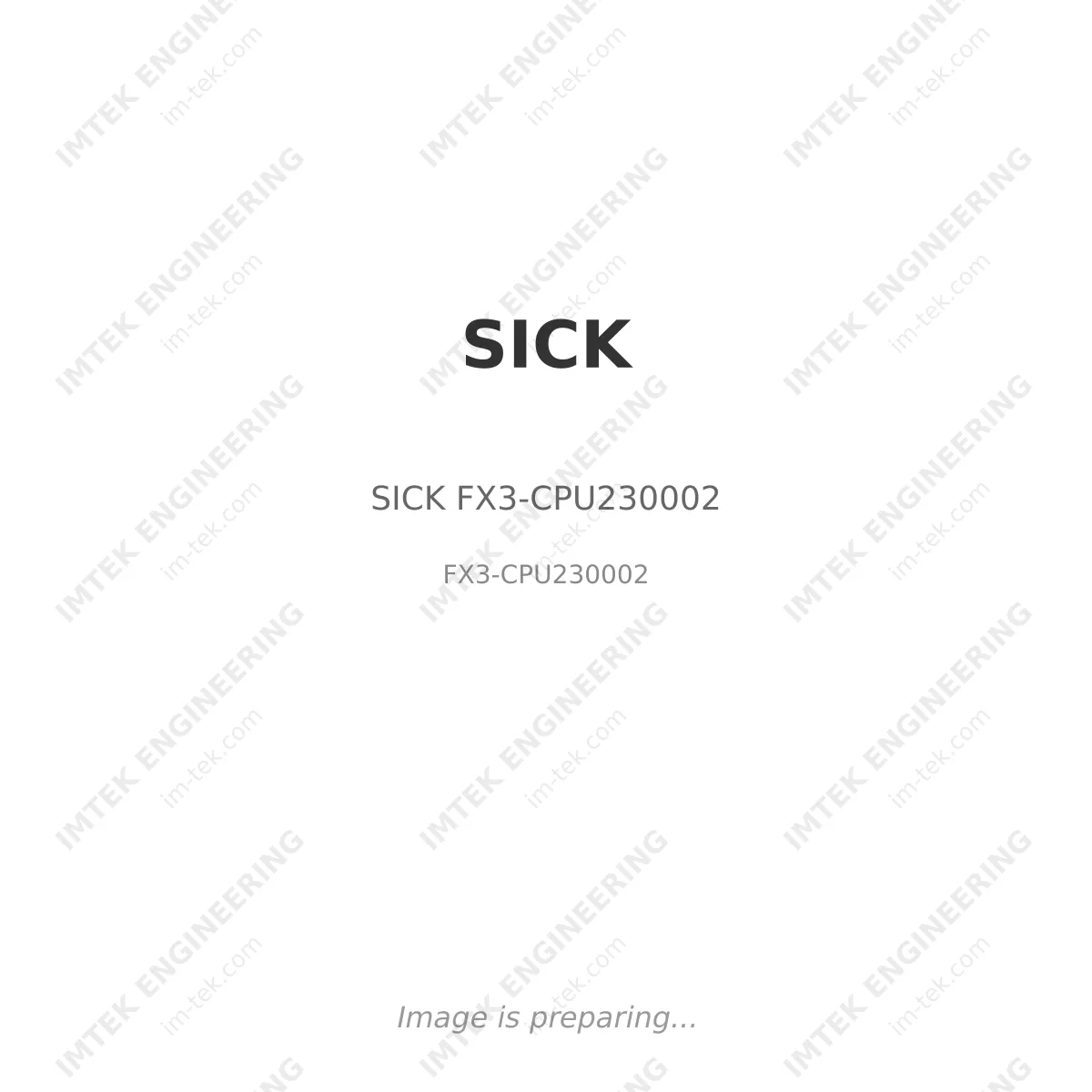 SICK SICK FX3-CPU230002 - FX3-CPU230002