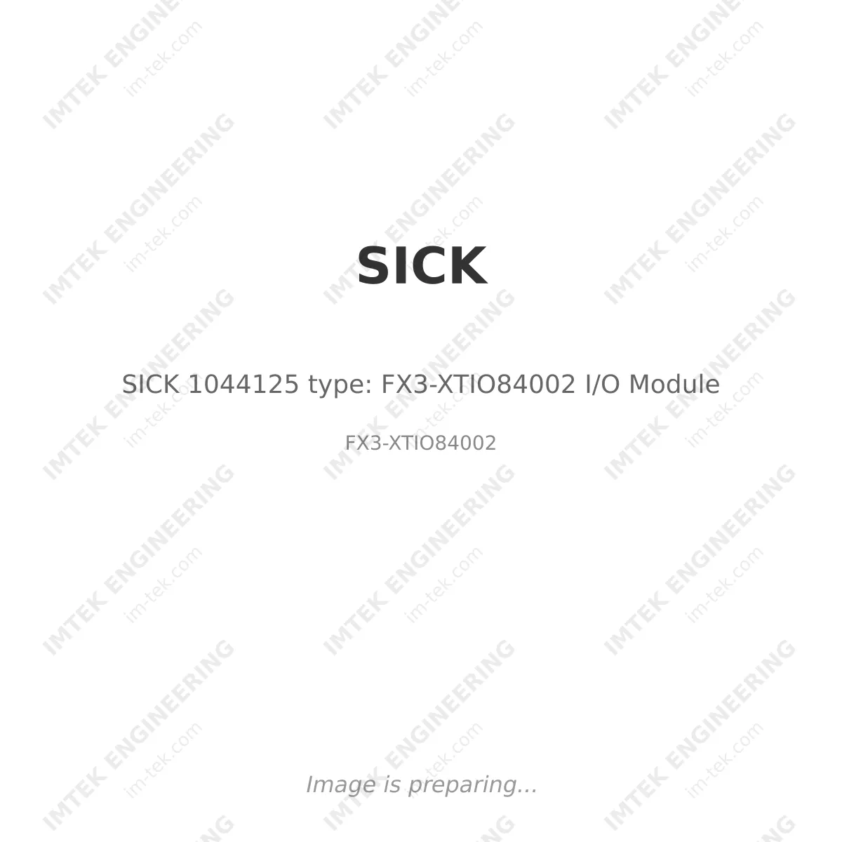 SICK SICK 1044125 type: FX3-XTIO84002 I/O Module - FX3-XTIO84002