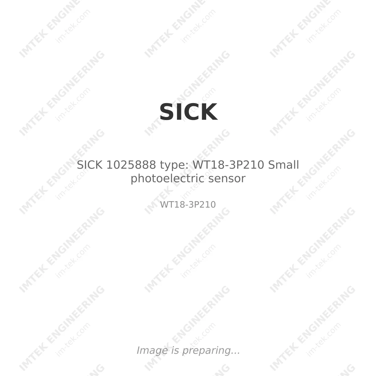 SICK SICK 1025888 type: WT18-3P210 Small photoelectric sensor - WT18-3P210