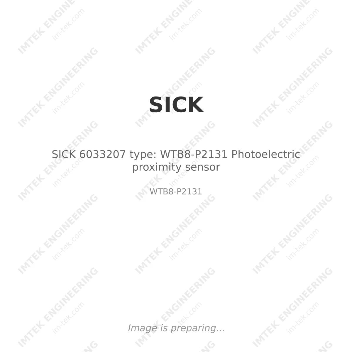 SICK SICK 6033207 type: WTB8-P2131 Photoelectric proximity sensor - WTB8-P2131