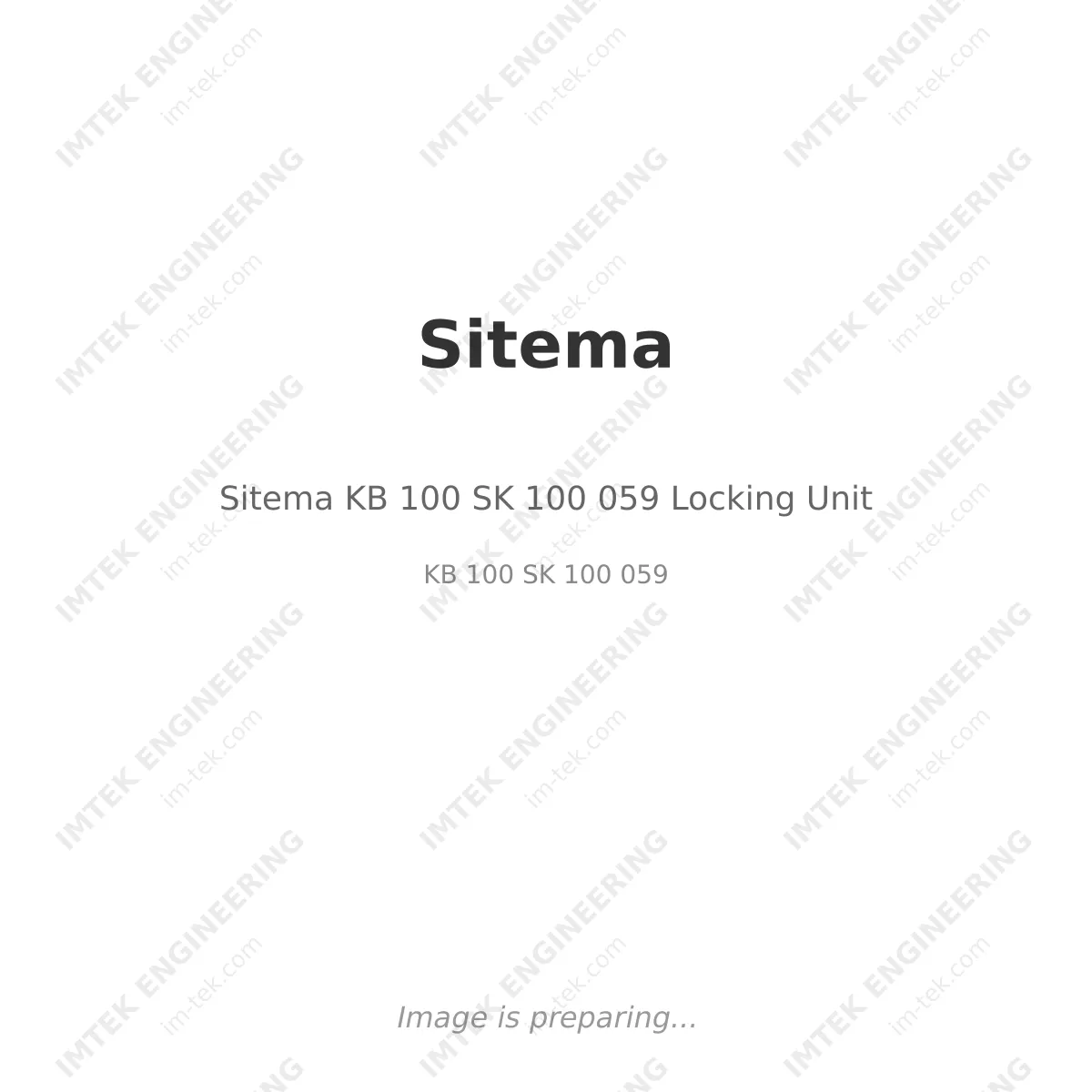 Sitema Sitema KB 100	SK 100 059 Locking Unit - KB 100	SK 100 059