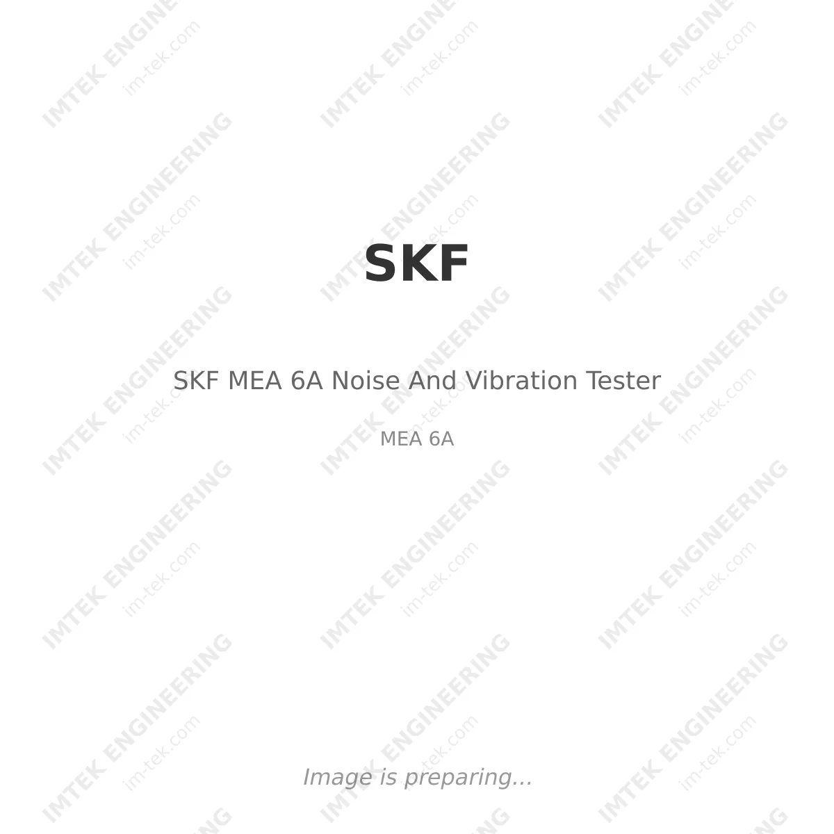 SKF SKF MEA 6A Noise And Vibration Tester - MEA 6A