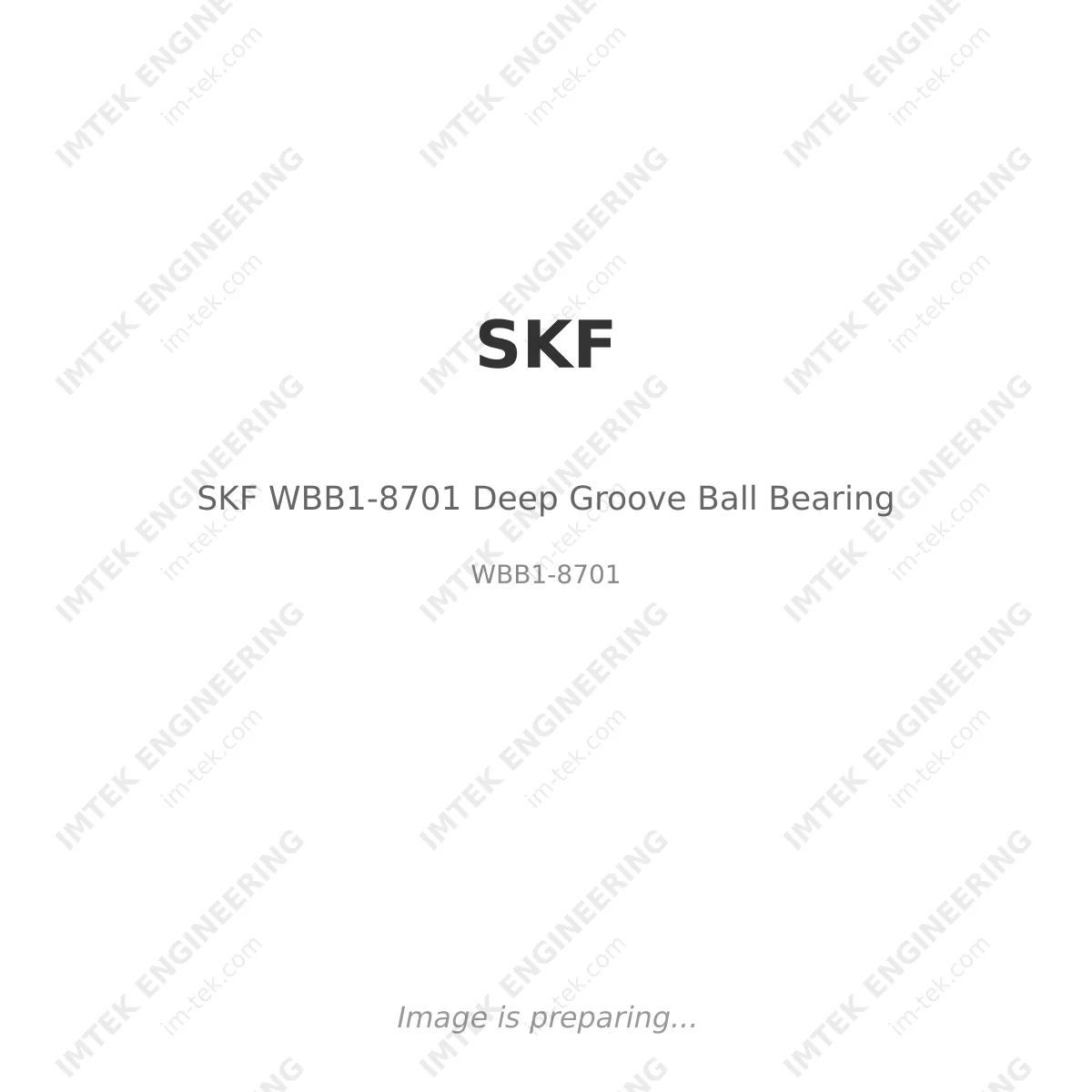SKF SKF WBB1-8701 Deep Groove Ball Bearing - WBB1-8701