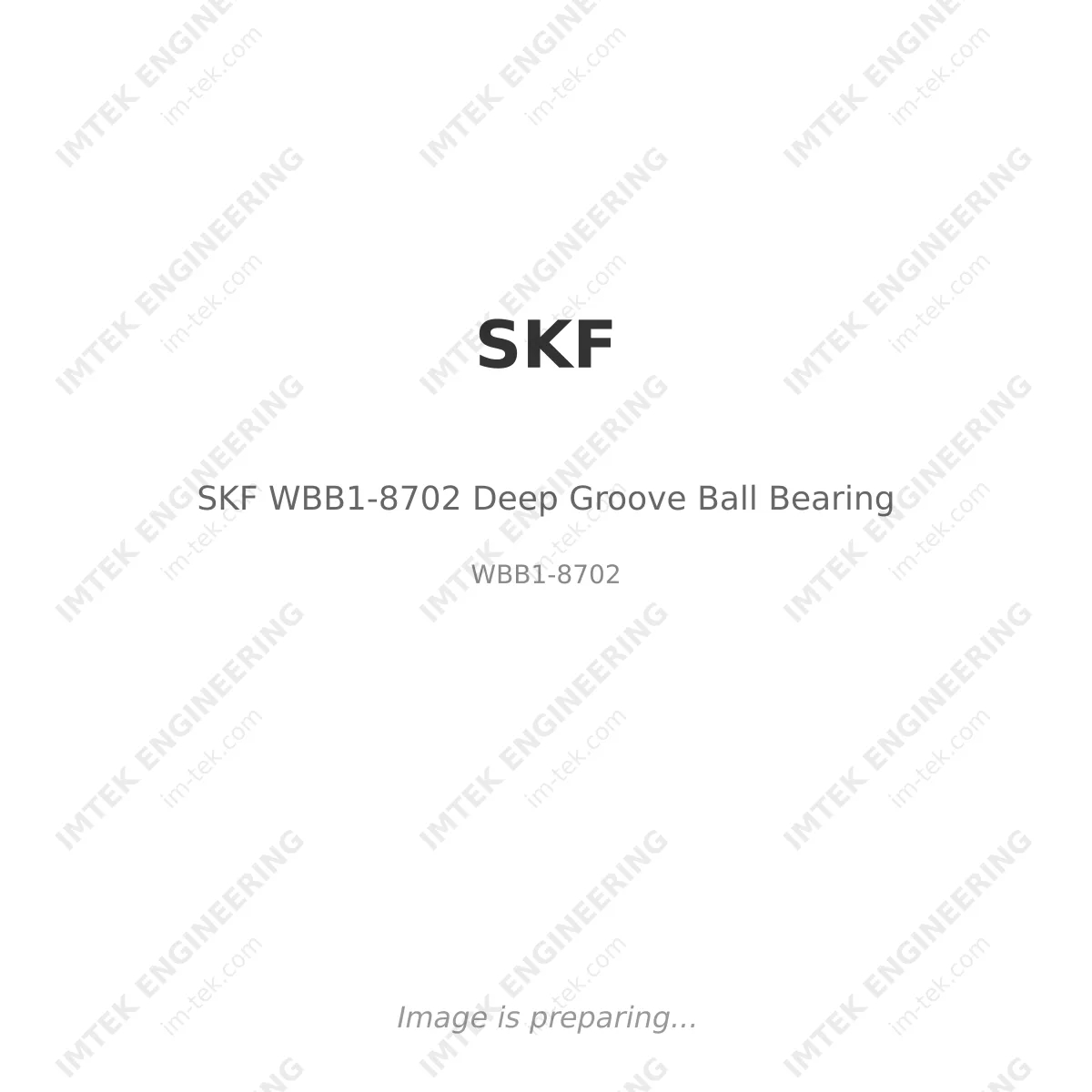 SKF SKF WBB1-8702 Deep Groove Ball Bearing - WBB1-8702