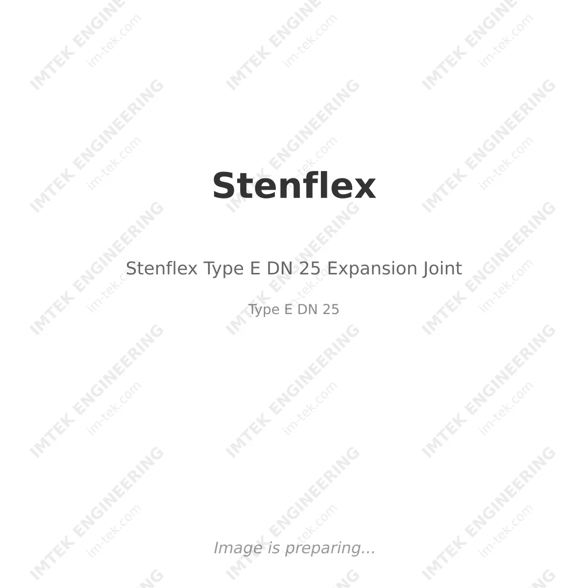 Stenflex Stenflex Type E DN 25 Expansion Joint - Type E DN 25