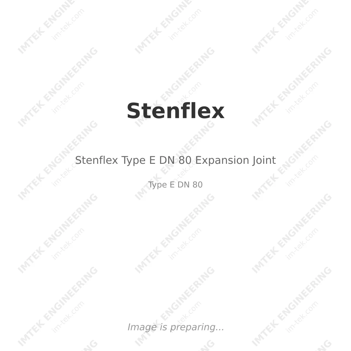 Stenflex Stenflex Type E DN 80 Expansion Joint - Type E DN 80