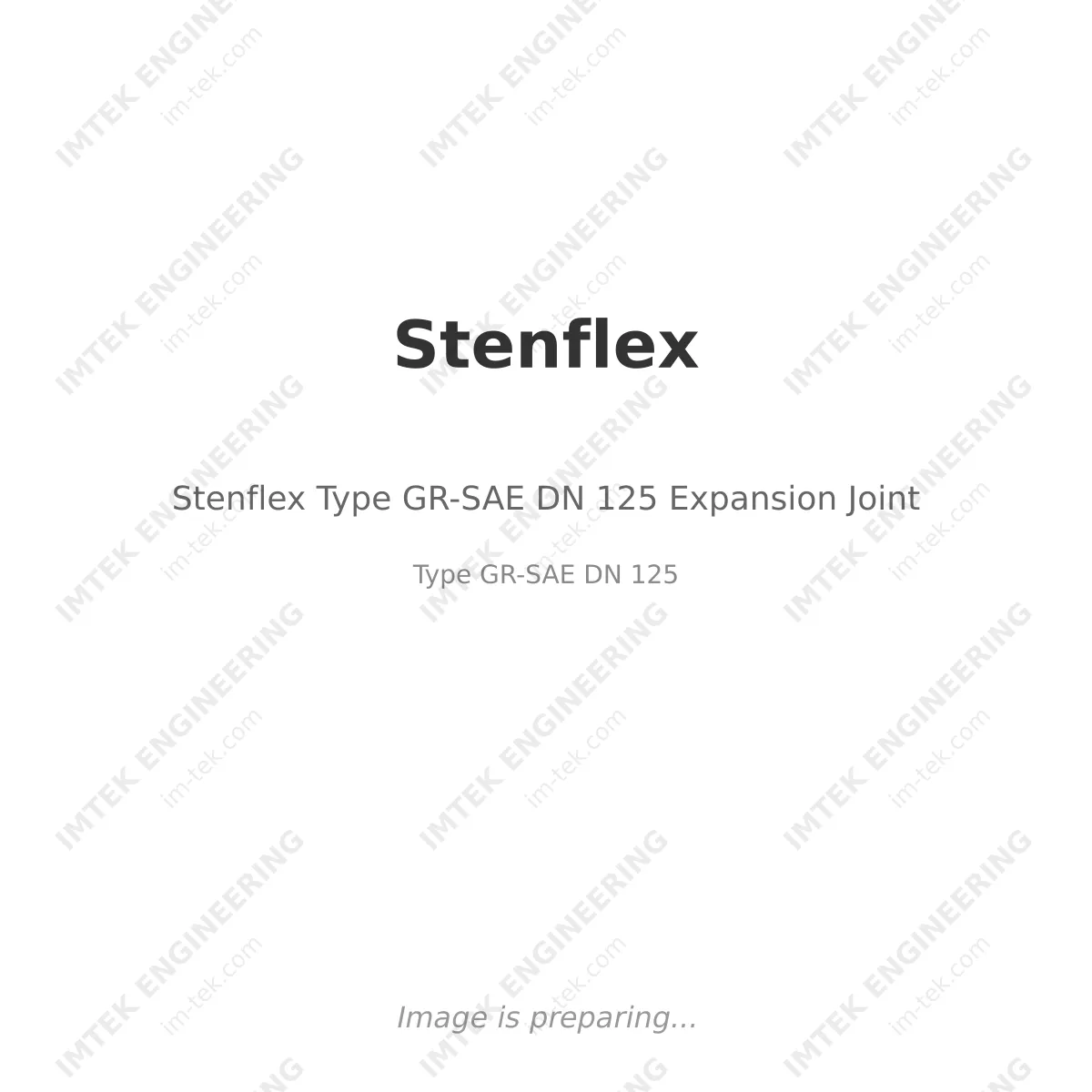 Stenflex Stenflex Type GR-SAE DN 125 Expansion Joint - Type GR-SAE DN 125