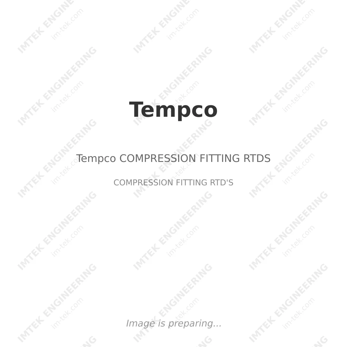 Tempco Tempco COMPRESSION FITTING RTDS - COMPRESSION FITTING RTD'S