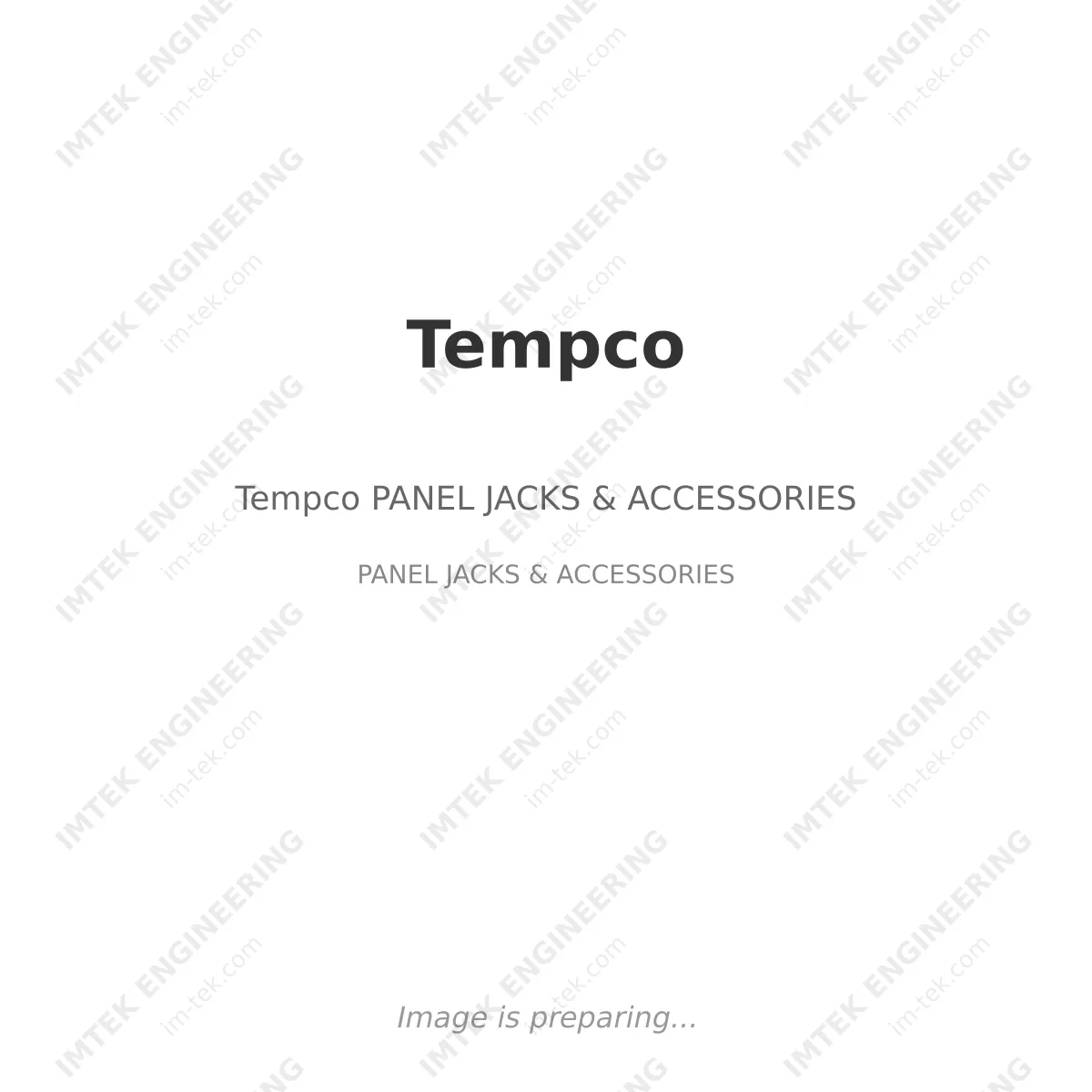 Tempco Tempco PANEL JACKS & ACCESSORIES - PANEL JACKS & ACCESSORIES
