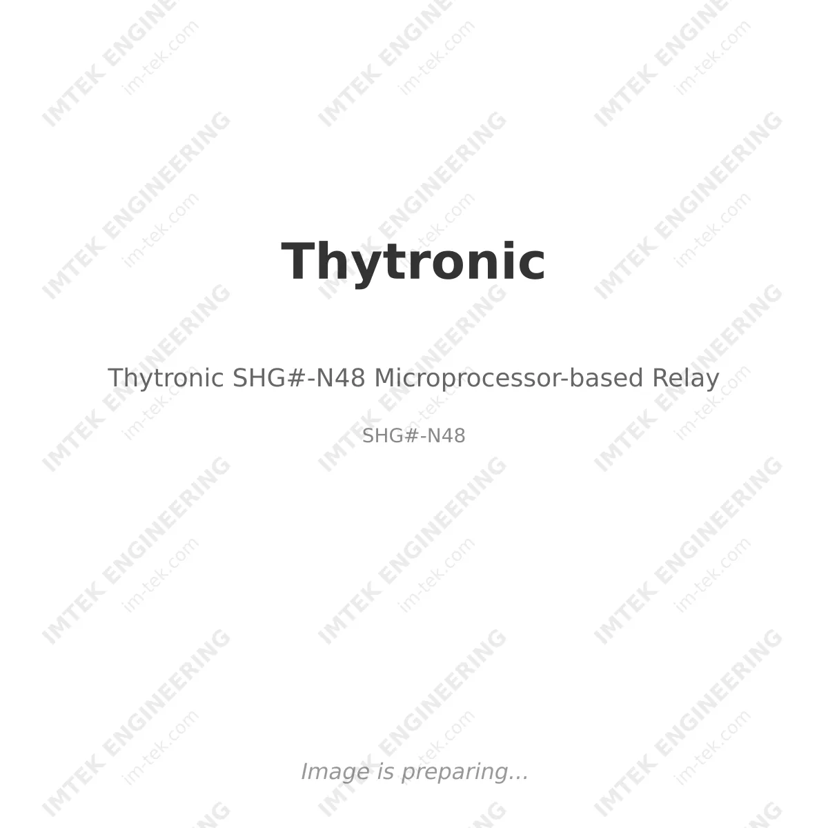 Thytronic Thytronic SHG#-N48 Microprocessor-based Relay - SHG#-N48