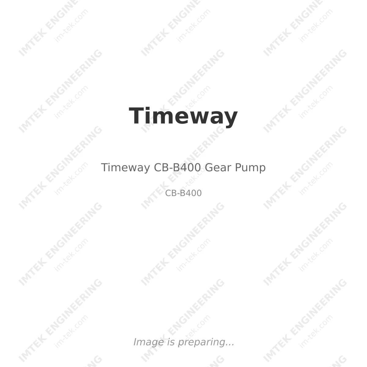 Timeway Timeway CB-B400 Gear Pump - CB-B400