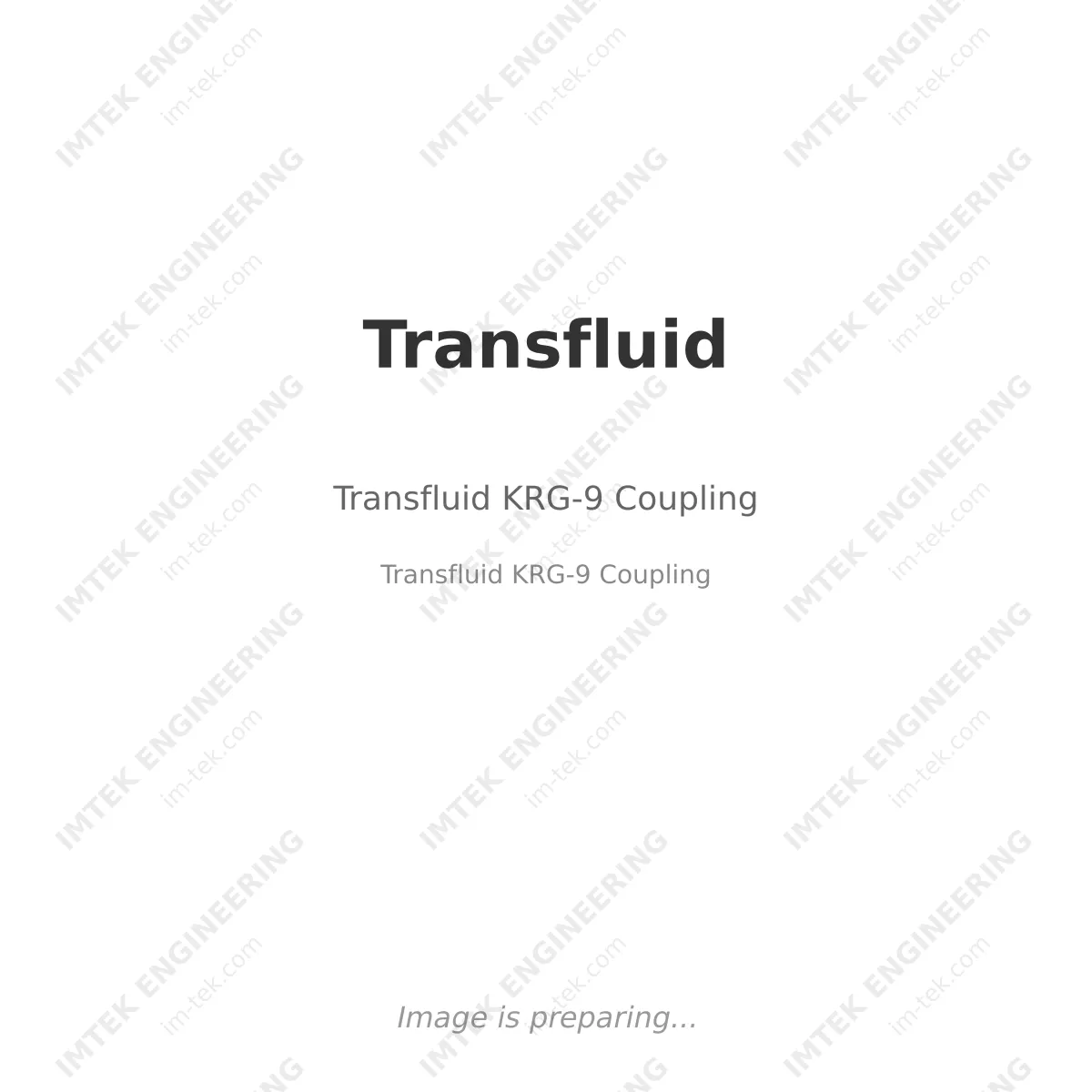 Transfluid Transfluid KRG-9 Coupling - Transfluid KRG-9 Coupling