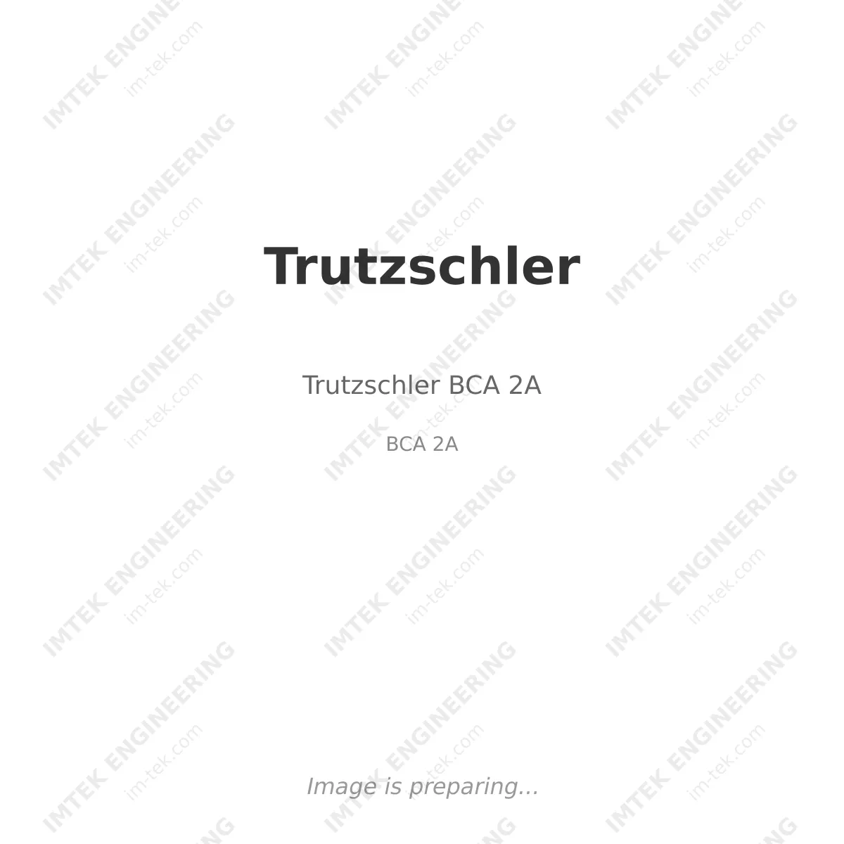 Trutzschler Trutzschler BCA 2A - BCA 2A