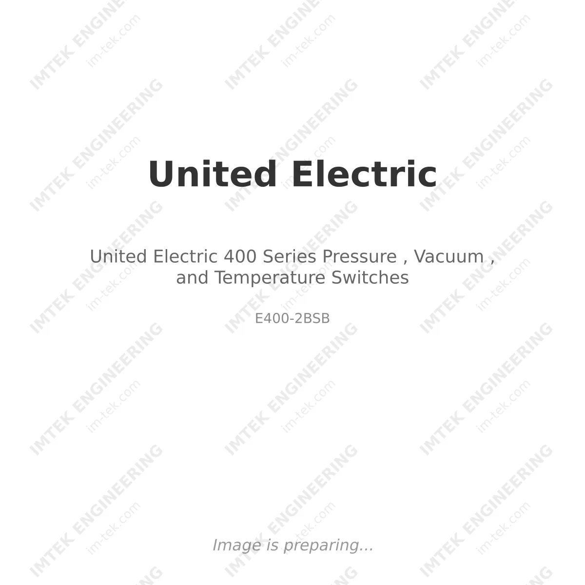United Electric United Electric 400 Series Pressure , Vacuum , and Temperature Switches - E400-2BSB