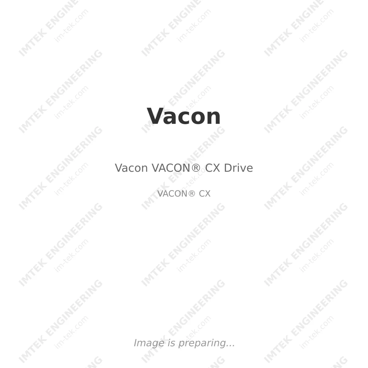 Vacon Vacon VACON® CX Drive - VACON® CX