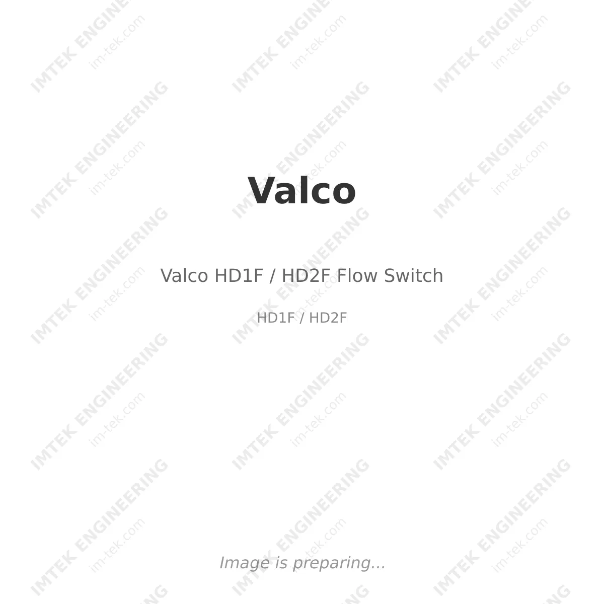 Valco Valco HD1F / HD2F Flow Switch - HD1F / HD2F