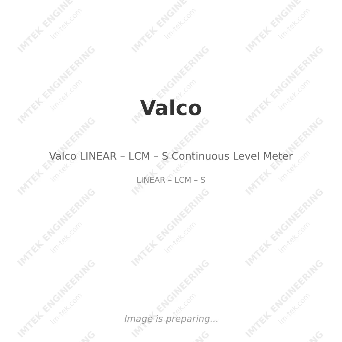 Valco Valco LINEAR – LCM – S Continuous Level Meter - LINEAR – LCM – S