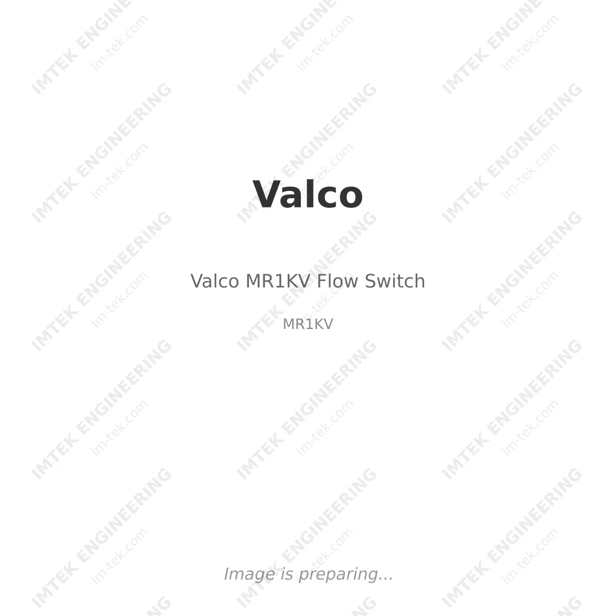 Valco Valco MR1KV Flow Switch - MR1KV