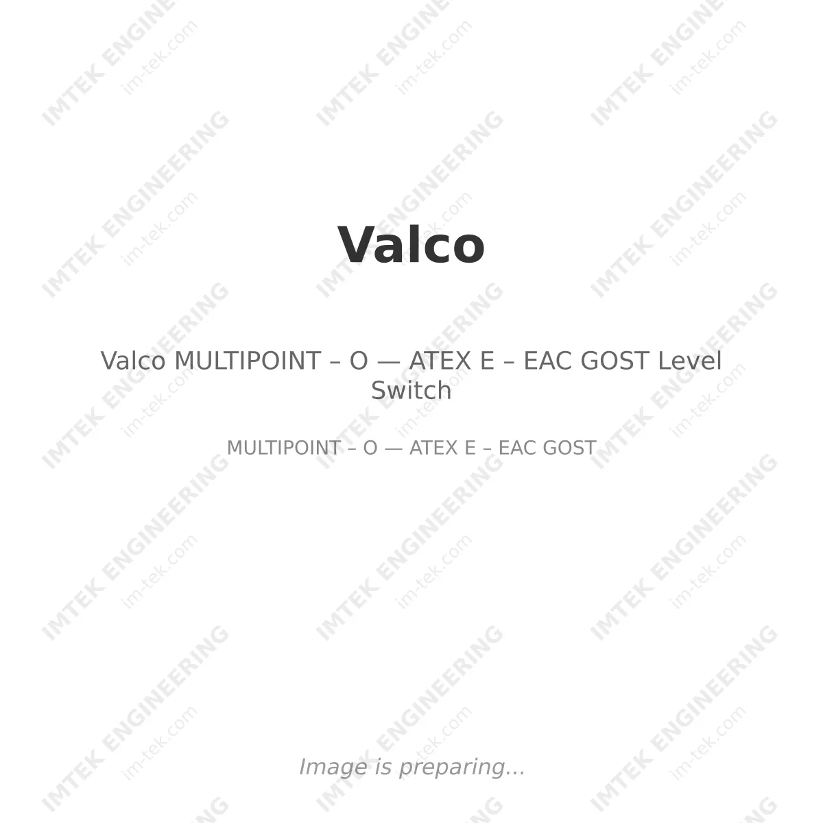 Valco Valco MULTIPOINT – O — ATEX E – EAC GOST Level Switch - MULTIPOINT – O — ATEX E – EAC GOST