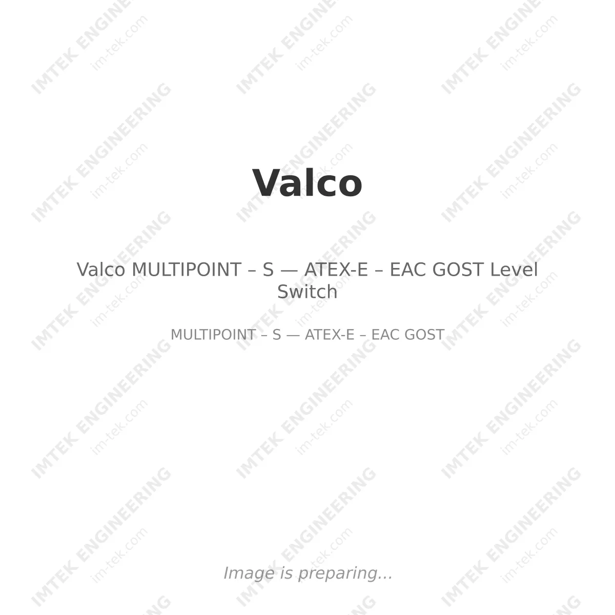 Valco Valco MULTIPOINT – S — ATEX-E – EAC GOST Level Switch - MULTIPOINT – S — ATEX-E – EAC GOST