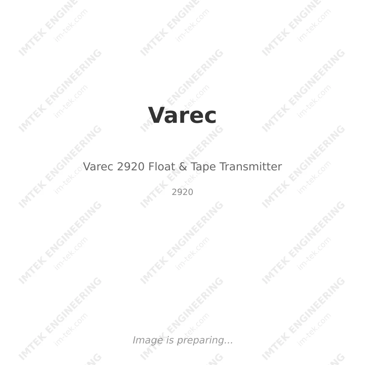 Varec Varec 2920 Float & Tape Transmitter - 2920
