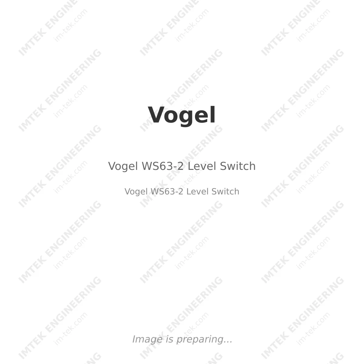 Vogel Vogel WS63-2 Level Switch - Vogel WS63-2 Level Switch