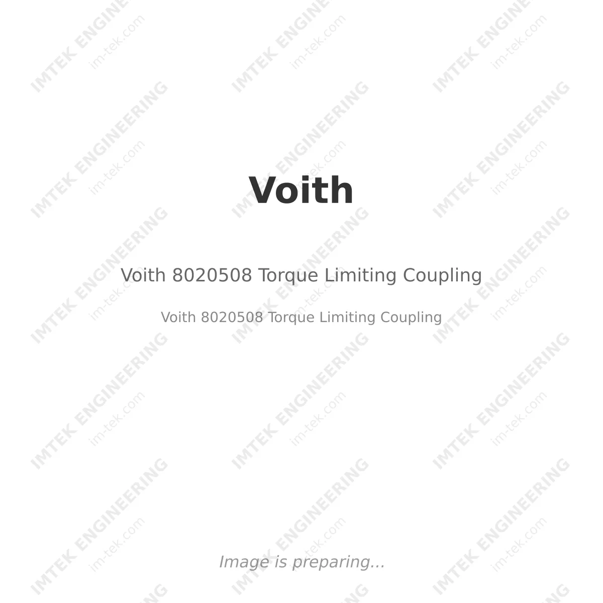 Voith Voith 8020508 Torque Limiting Coupling - Voith 8020508 Torque Limiting Coupling