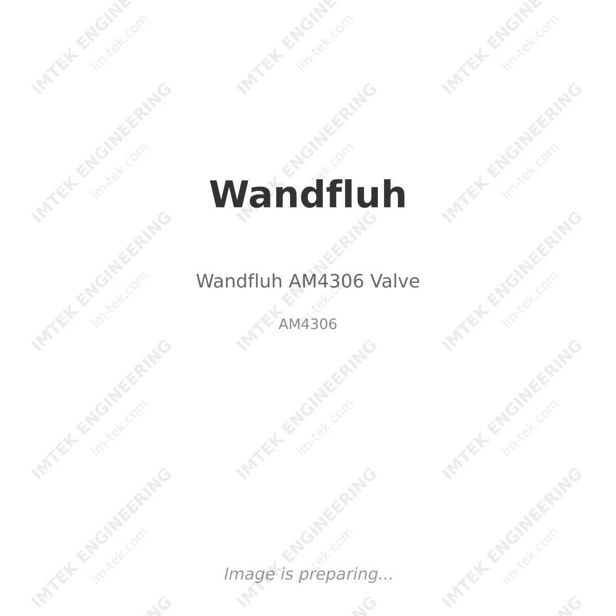 Wandfluh Wandfluh AM4306 Valve - AM4306