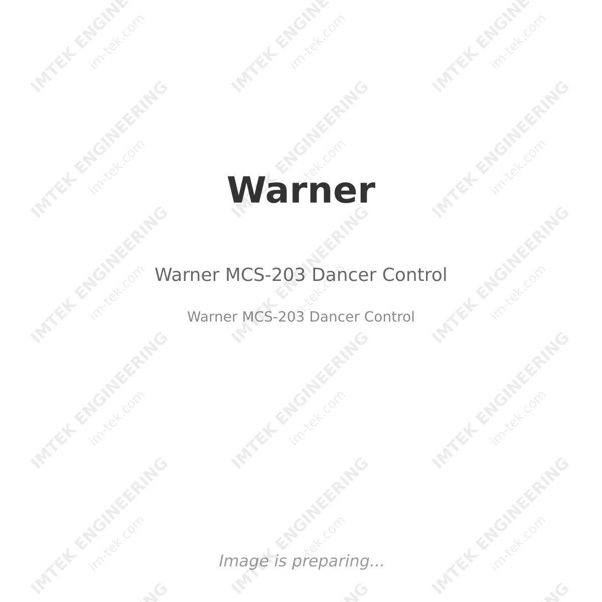 Warner Warner MCS-203 Dancer Control - Warner MCS-203 Dancer Control