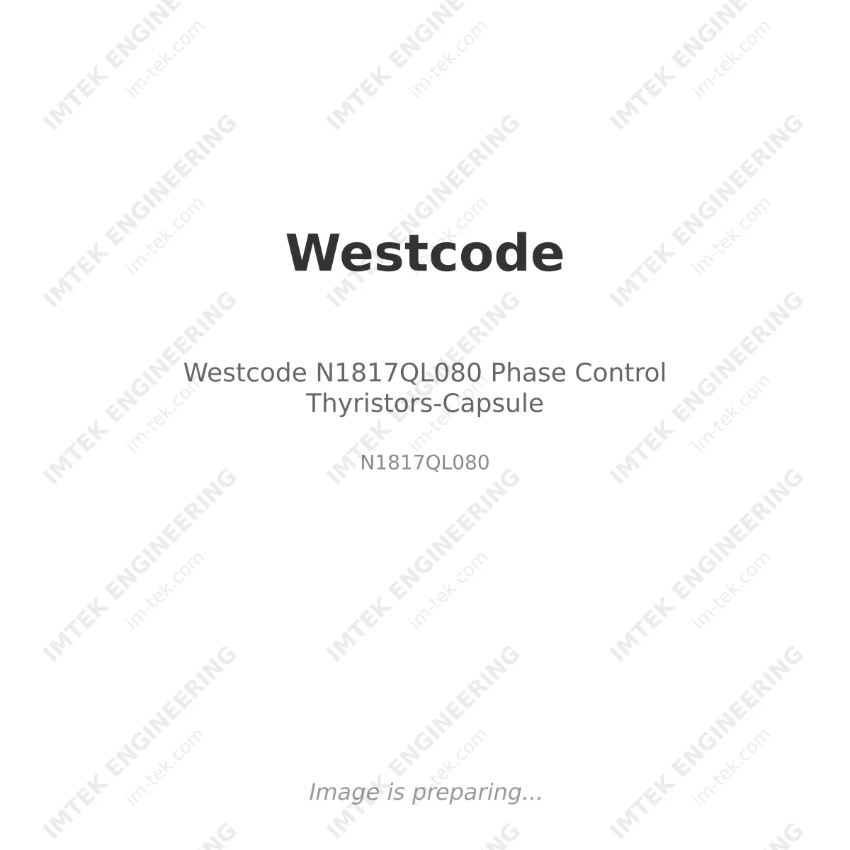Westcode Westcode N1817QL080 Phase Control Thyristors-Capsule - N1817QL080